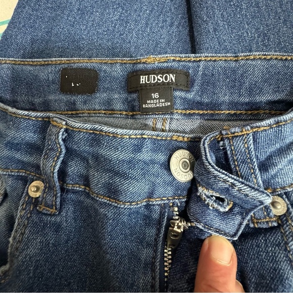 Hudson Girls Distressed High Rise Flare stretch Denim Jeans - Picture 6 of 10